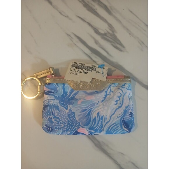Lilly Pulitzer Handbags - Lilly Pulitzer ID Case Wallet Coin Purse In Shade Seekers with Gold hardware